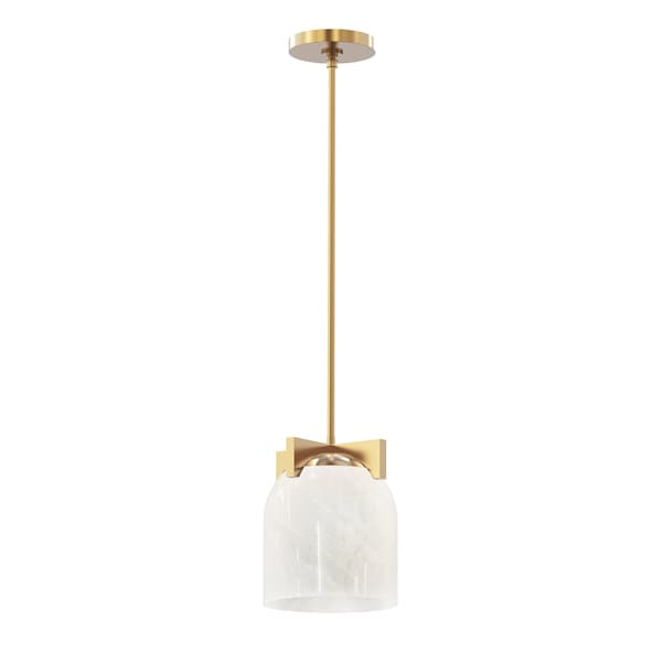 Maxim Lighting Scoop 1-Light Pendant/Flush Mount, Natural Aged Brass 21230MRNAB - main